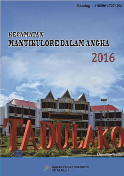 Kecamatan Mantikulore Dalam Angka 2016