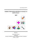 Indikator Kesejahteraan Rakyat Kota Palu 2007